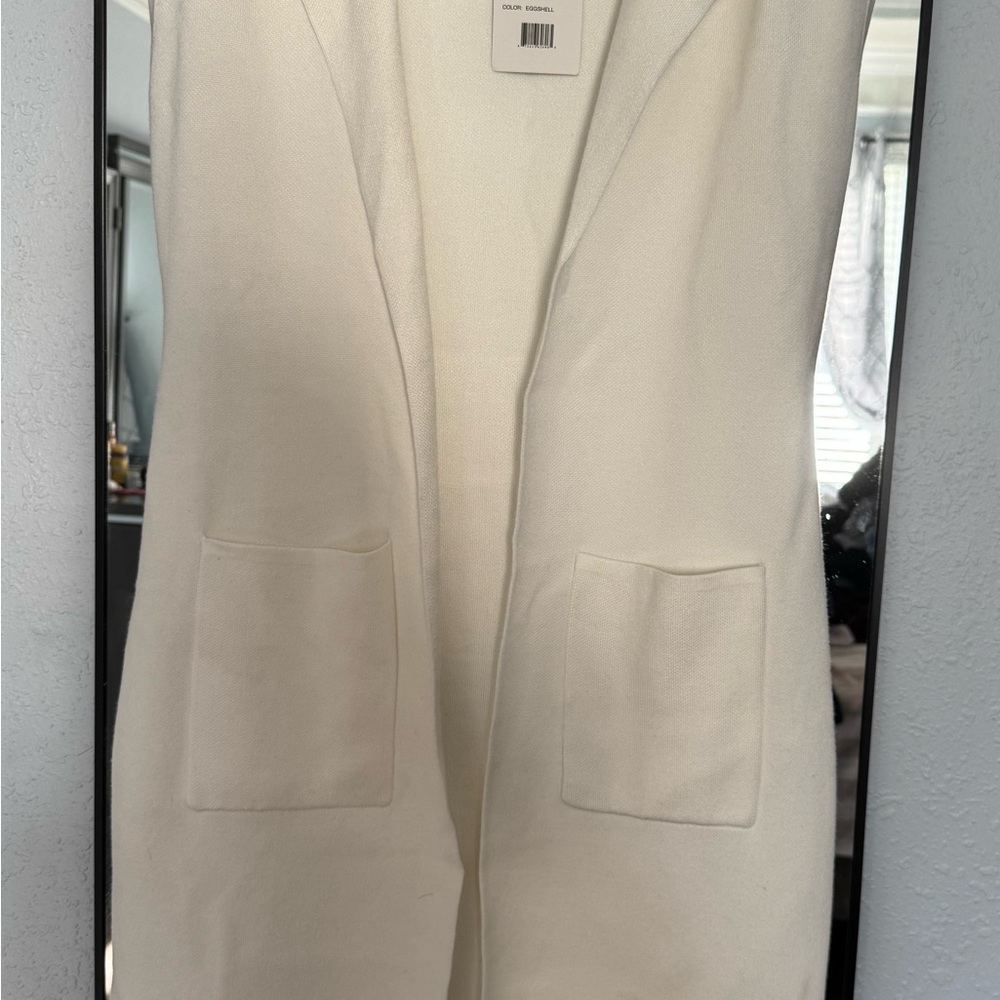 Sioni Cream Textured Vest